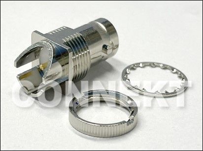 12G-SDI BNC, Conector Bulkhead Montagem Frontal 75ohm - 2G-SDI BNC, Jack Bulkhead Montagem Frontal 75ohm
