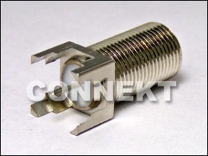 F Jack Bulkhead For P.C.B Mount - F Jack Bulkhead For P.C.B Mount