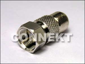 F Plug To F Jack Adaptor