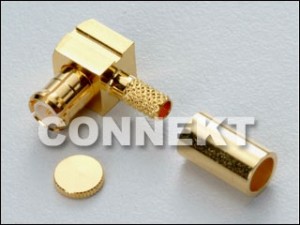 MCX Plug Crimp Type, Right Angle