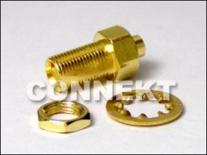 MCX Jack Bulkhead Solder For Semi-Rigid Cable