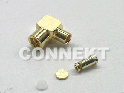 MMCX Jack Crimp For XX Cable ,  Right Angle - MMCX Jack Crimp For XX Cable ,  Right Angle