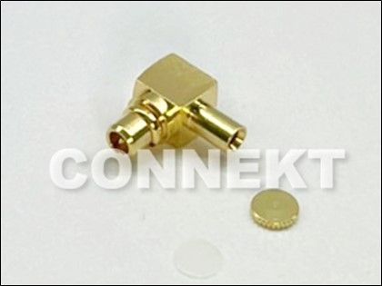 Wtyk MMCX solderowany do kabla .047/.085/SFL405, pod kątem prostym