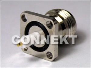 Złącze N do montażu panelowego (odsłonięty teflon) - Złącze N do montażu panelowego (odsłonięty teflon)