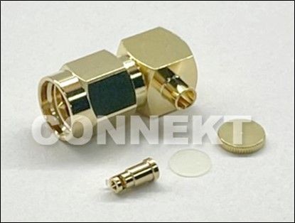 SMA Plug Solder For 0.81/1.13/1.32/1.37/1.48/RG178 Cable, Right Angle