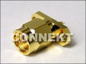 SMAプラグパネルマウント(2ホールフランジ) - SMAプラグパネルマウント(2ホールフランジ)