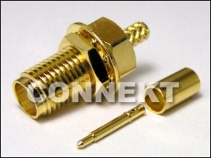 SMAジャックRPバルクヘッドクリンプ/ハンダタイプ - SMAジャックRPバルクヘッドクリンプ/ハンダタイプ