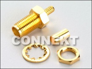 SMAジャック バルクヘッド クリンプタイプ - SMAジャック バルクヘッド クリンプタイプ