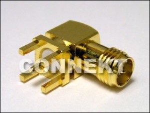 P.C.Bマウント用SMAジャックRP、右角 - PCBマウント用SMAジャックRP、右角