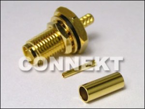 SMAジャック バルクヘッド クリンプタイプ(防水) - SMAジャック バルクヘッド クリンプタイプ(防水)