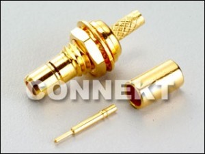 Wtyk SMB (przelotowy, zaciskowy) - Wtyk SMB przelotowy typu zaciskowego