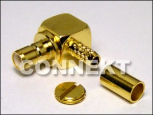 SMB Джек Правый Угол (Зажим) - SMB-разъем типа Crimp, под углом