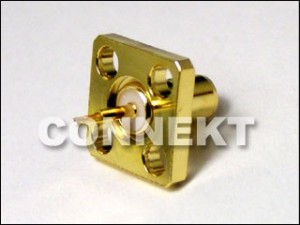 SMB-разъем Jack для монтажа на панели (4 отверстия для фланца) - SMB-разъем Jack для монтажа на панели (4 отверстия для фланца)