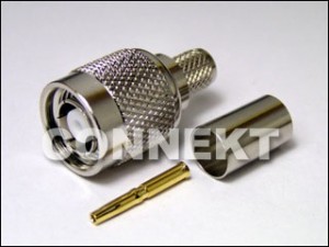 TNC разъем RP (обжимной) - Разъем TNC тип RP (зажимной)