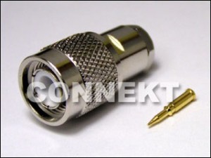 TNC Вилка для кабеля RG58/RG55A/U (Зажим) - Разъем TNC тип зажимной