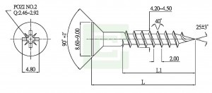 Tornillo para tablero de partículas - Tornillo para tablero de partículas