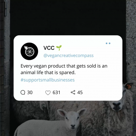 El producto vegano que se vende es una vida animal que se salva.