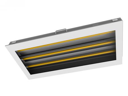 雙迴路LED無塵室天花板燈具 - IP65，嵌入式LED無塵室燈具。