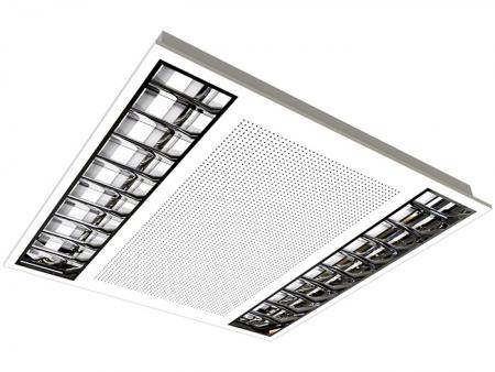 高效率蝙蝠翼形低眩光格柵型LED天花板燈具節能認証 - 節能低眩光UGR<19，高效率139.9lm/w蝠型出光辦公室燈具