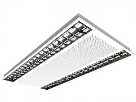 Éclairage de plafond à persiennes LED longue durée à haute efficacité de 2'x4'.