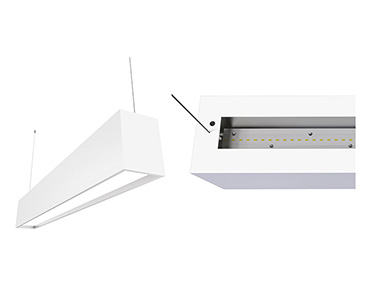 Iluminação de faixa linear LED minimalista de alto desempenho.