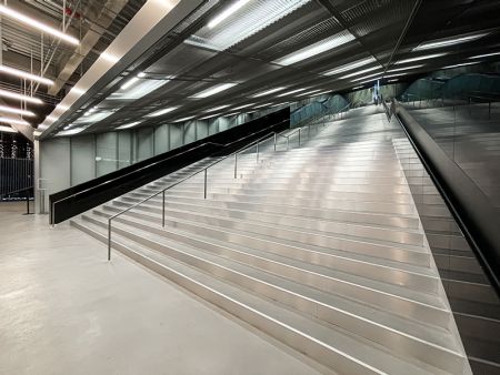 Surface mounted ceiling lighting in hallways by Splendor Lighting