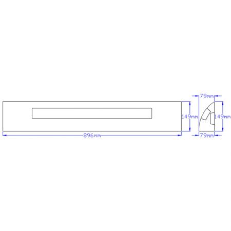 Wymiary produktu ME900-W3401.