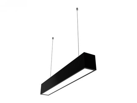 Iluminación de tira suspendida LED de línea simple.