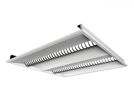 إضاءة سقف LED منخفضة التوهج وموفرة للطاقة وعالية الأداء - 2x2 LED troffer (UGR<19، 124 lm/w، 27W)، إضاءة سقف غائرة تجارية.