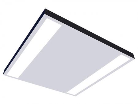 밝기 조절이 가능한 심플하고 세련된 사각 LED 패널 천장 조명 - 사각형 LED 사무실 패널 조명. 공기 배출구 또는 화재 스프링클 운전실을 맞춤 설정할 수 있습니다.