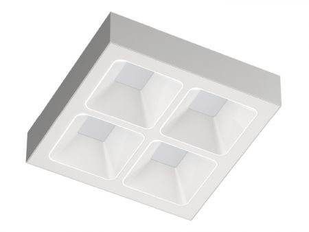 Surface mounted small size sqaure classic ceiling louver lighting, office lighting