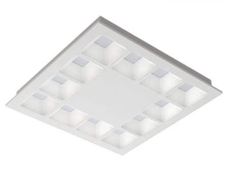 高效率21.8W低眩光UGR15.5方形LED格柵型天花板燈具 - 低眩光UGR15.5高效率LED格柵天花板燈(UL94 V-0阻燃等級)