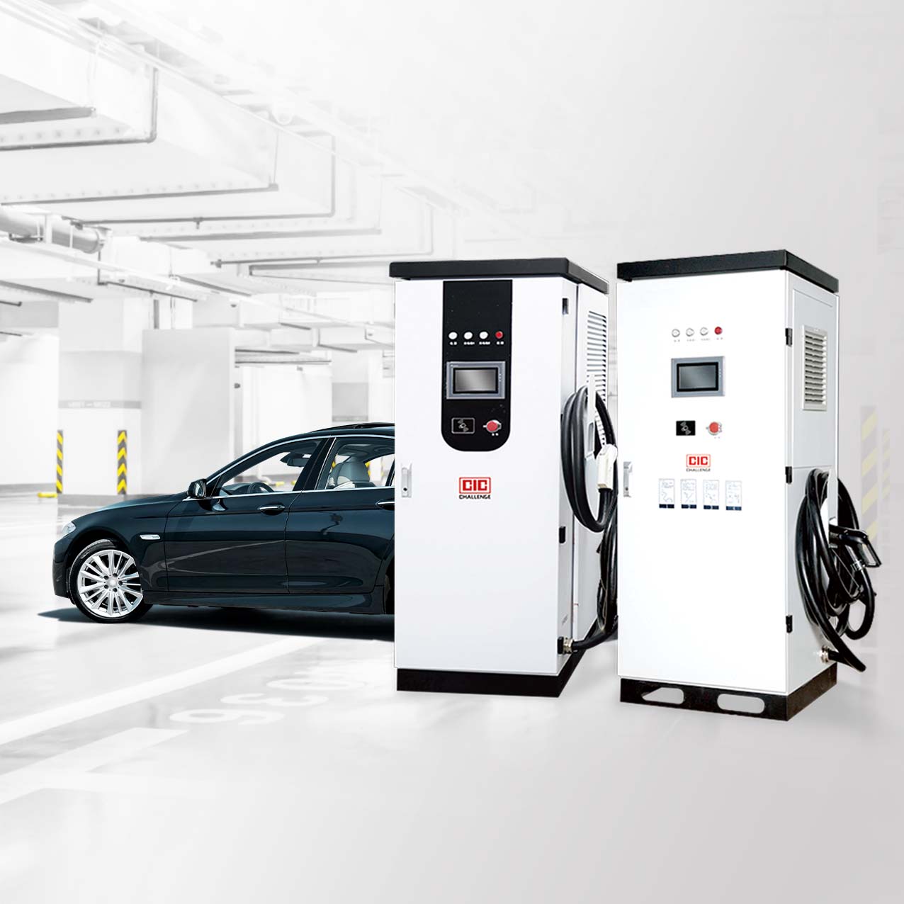 Bornes de recharge pour véhicules électriques sur pied