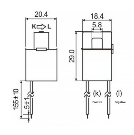 分割コア電流センサーC06シリーズの図面
