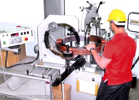 Máquina de bobinado toroidal de doble cabezal para transformadores de corriente