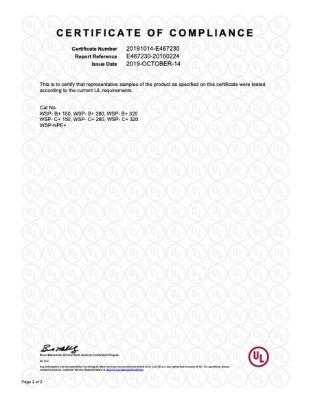 UL Certificate for Surge Protection Devices (SPD) - Page 2