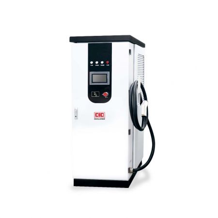 Cargador rápido de corriente continua para vehículos eléctricos (EV Charger), estándar europeo, 1 o 2 pistolas.