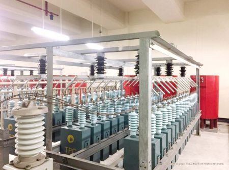 Reactores de Núcleo de Aire de CIC utilizados con el banco de condensadores en la subestación eléctrica de Taipei 101/Taipower.