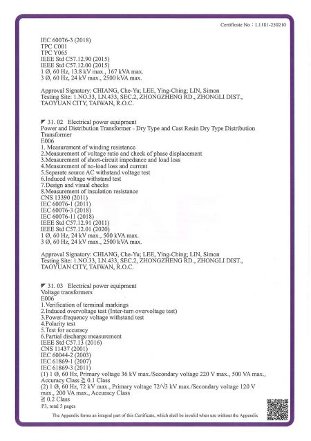Laboratoire d'électricité avancé de CIC - Accrédité par TAF (membre ILAC) - Page 3