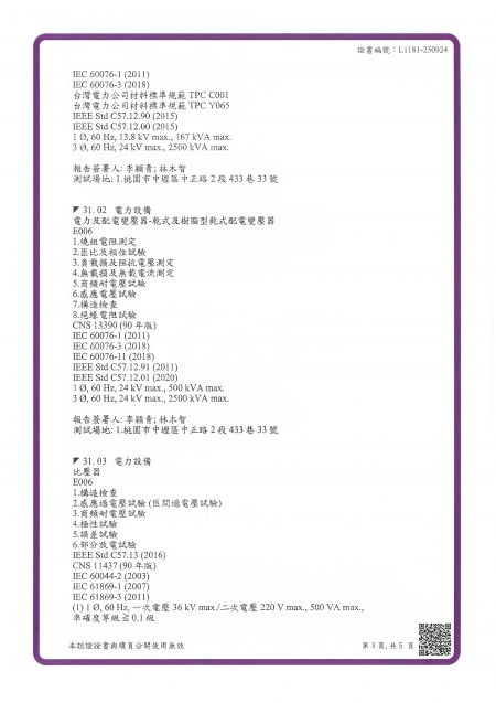 巧力電氣試驗室獲財團法人全國認證基金會 (TAF) 認證 - Page 3