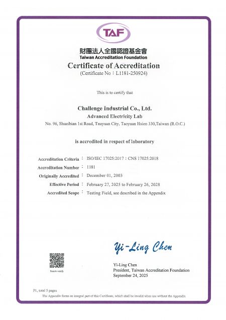 Laboratorio Avanzado de Electricidad de CIC - Acreditado por TAF (miembro de ILAC) - Página 1