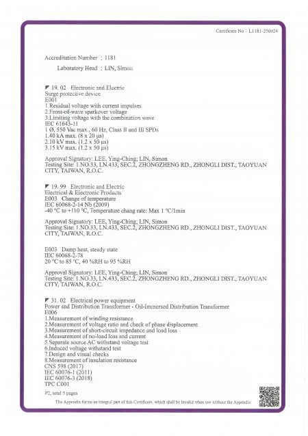 Laboratorio Avanzado de Electricidad de CIC - Acreditado por TAF (miembro de ILAC) - Página 2