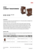 【Product Brochure】24 kV Epoxy-Cast Current Transformer for Indoor Use