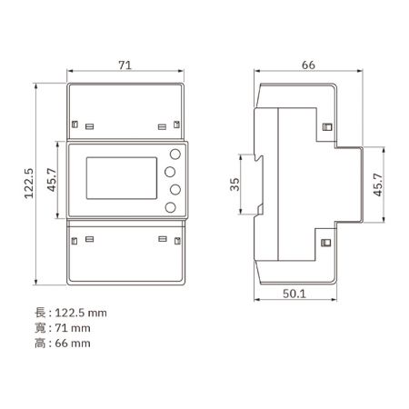 CED-4C ML 外型尺寸圖