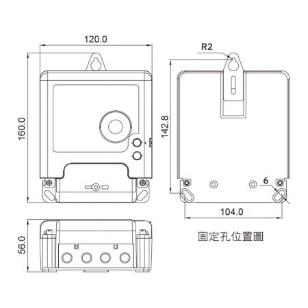 BAW-1A / BAW-2A 尺寸圖