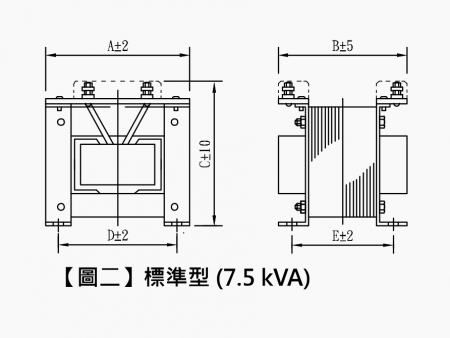 DSH 系列低壓乾式控制變壓器 - 標準型 (7.5 kVA)