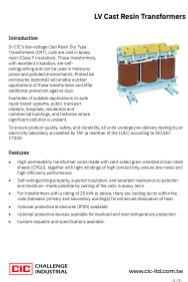 【Product Brochure】LV Cast Resin Dry Type Transformers