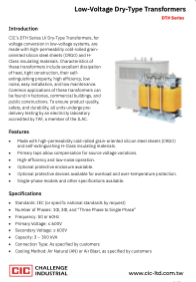 【Product Brochure】LV Dry Type Transformers