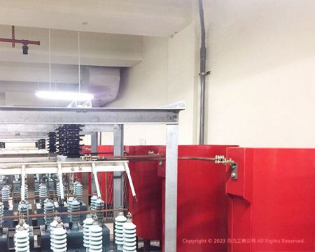 Os reatores de núcleo de ar da CIC estão trabalhando com o banco de capacitores de 25.5 kV / 9000 kVAR.