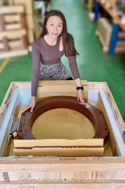 CIC representative showing a supersized window current transformer in its packaging.